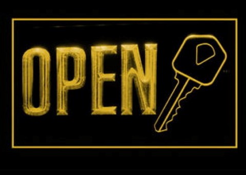 OPEN Keys Service LED Neon Sign